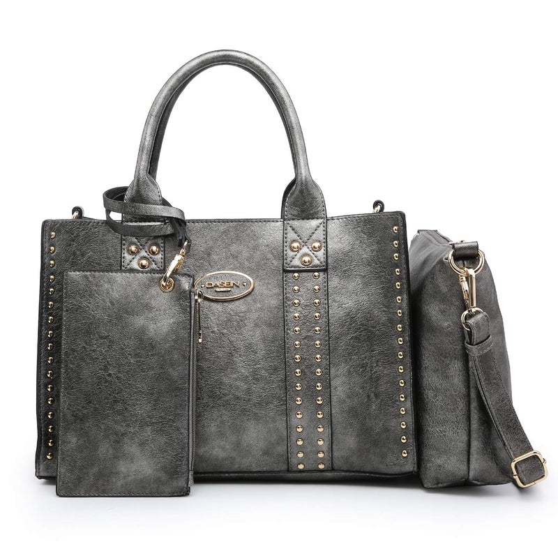 Dasein Purses Handbags for Women Tote Wallet Set Top Handle Satchel Shoulder Hobo Bag 3pcs - Image 1